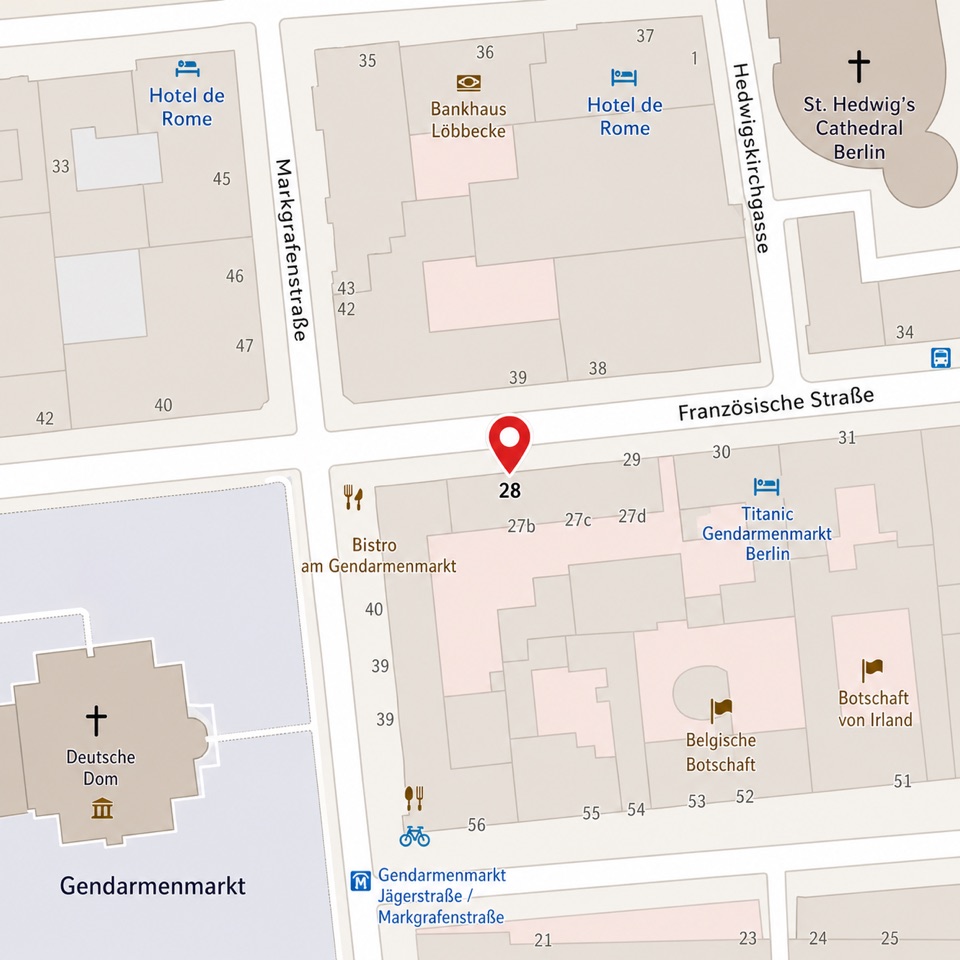 Karte des Standorts Französische Str. 28, Berlin-Mitte